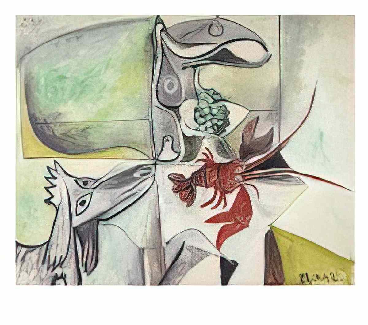 Pablo Picasso nature morte au chien Art A4 Photo Print