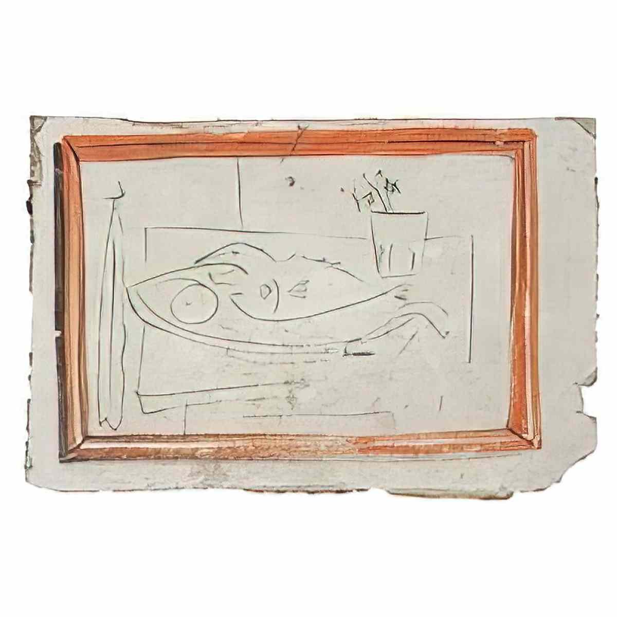 Pablo Picasso nature morte aux poissons ou les jours maigres Art A4 Photo Print