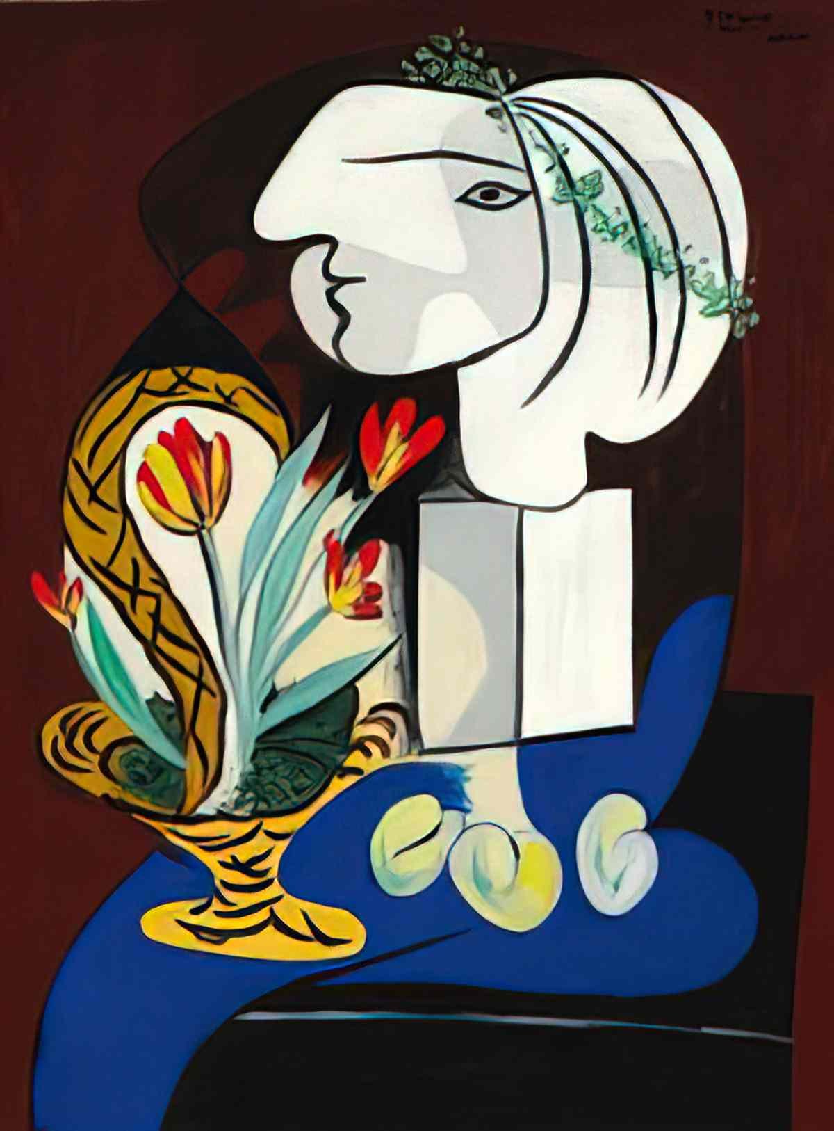 Pablo Picasso nature morte aux tulipes Art A4 Photo Print