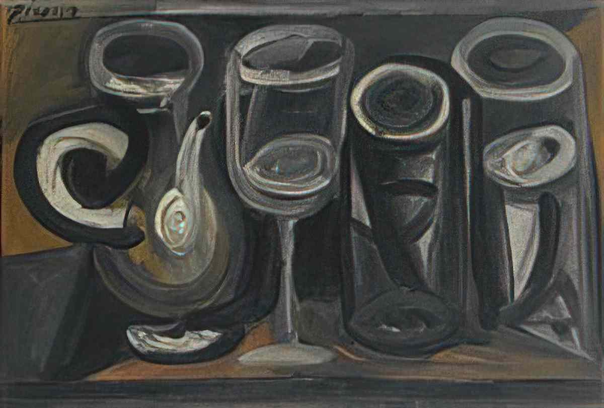 Pablo Picasso nature morte aux verres Art A4 Photo Print