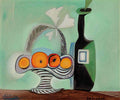 Pablo Picasso nature morte corbeille de fruits et bouteille Art A4 Photo Print