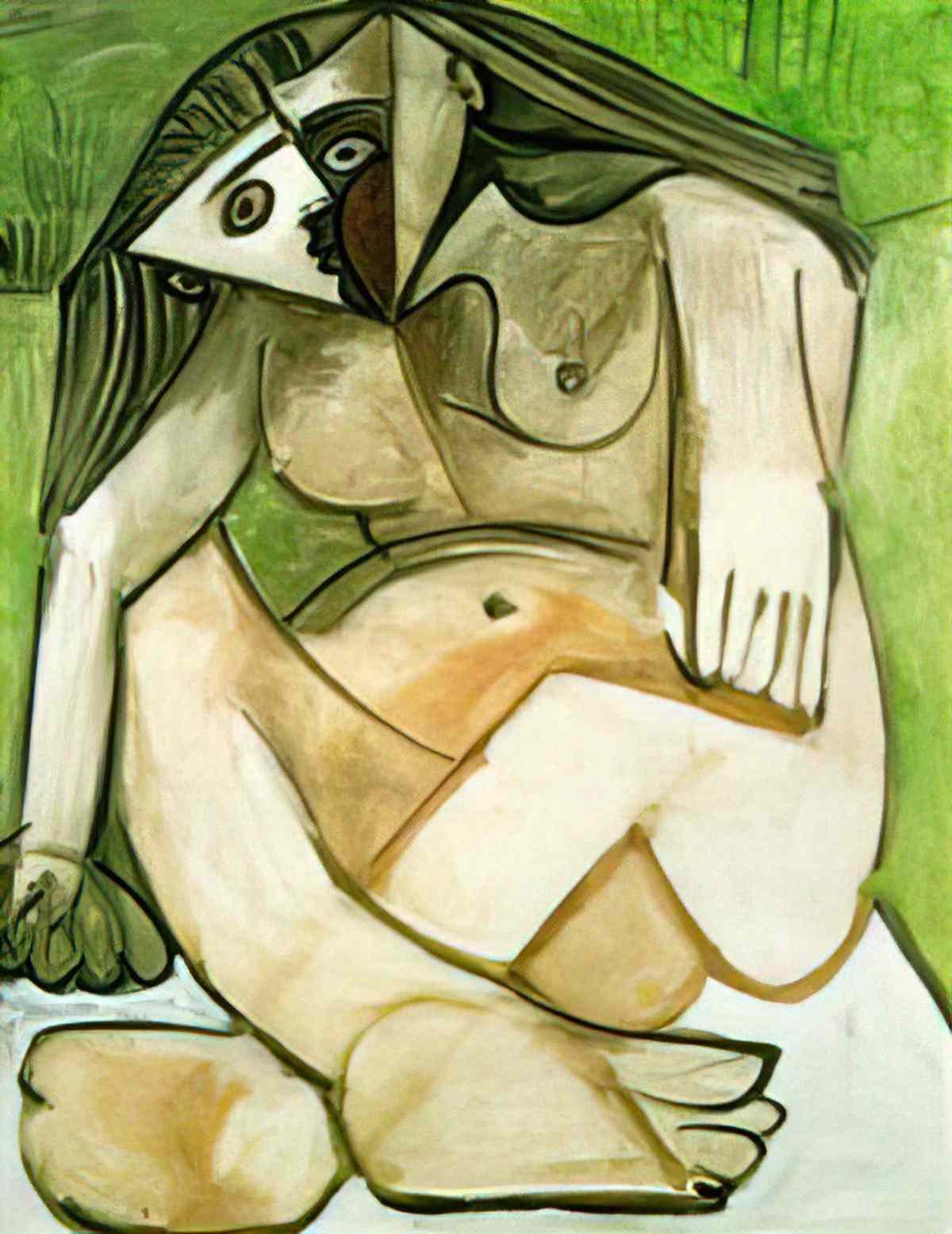 Pablo Picasso nu accroupi Art A4 Photo Print