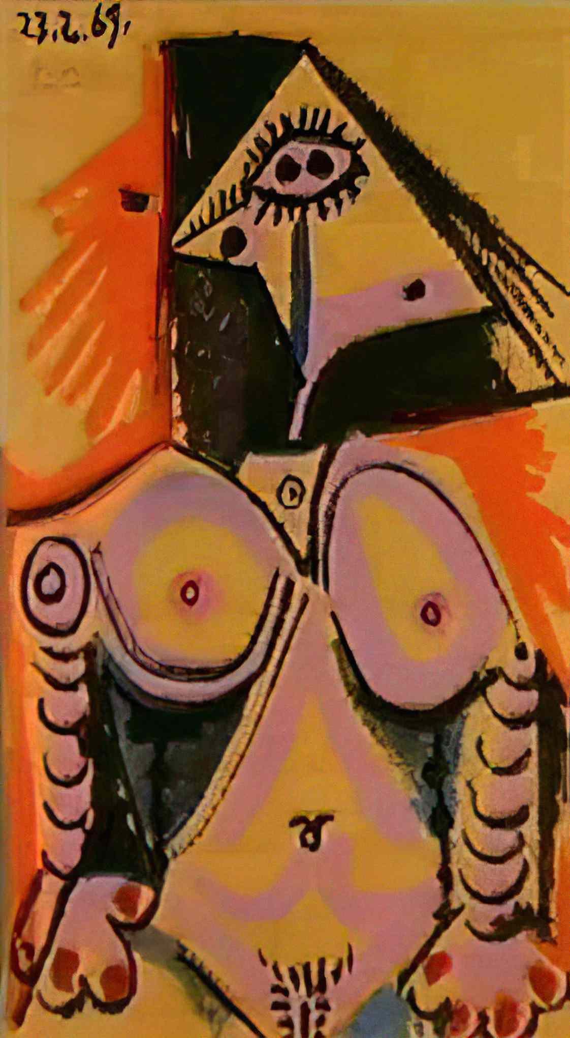 Pablo Picasso nu assis (2) Art A4 Photo Print