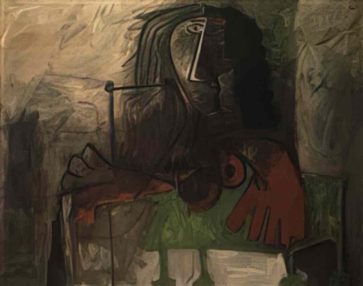 Pablo Picasso nu assis (4) Art A4 Photo Print