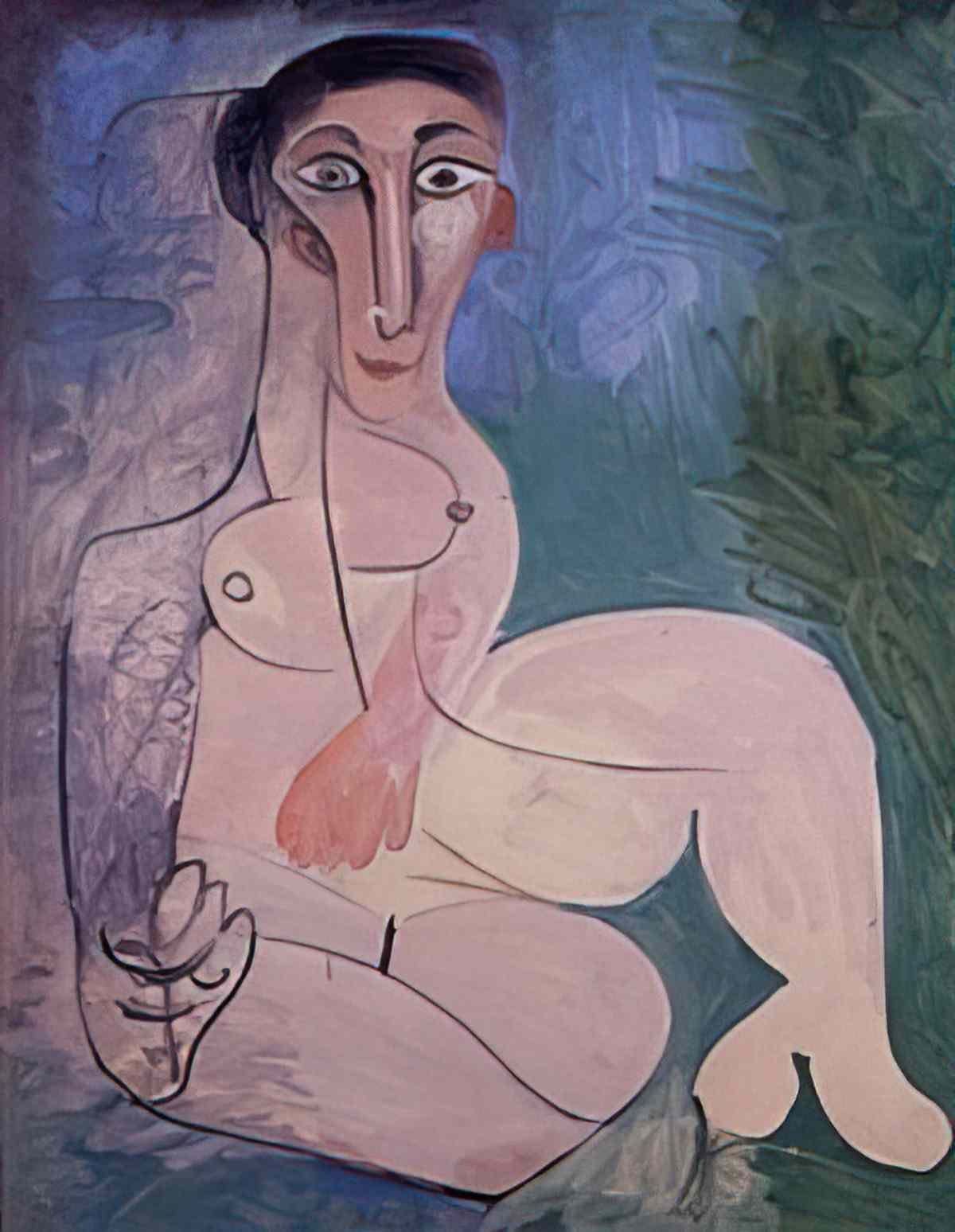 Pablo Picasso nu assis (5) Art A4 Photo Print