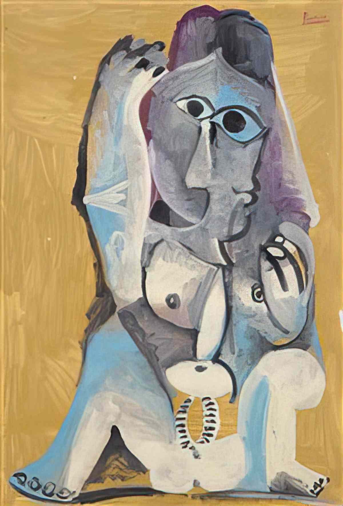 Pablo Picasso nu assis (9) Art A4 Photo Print