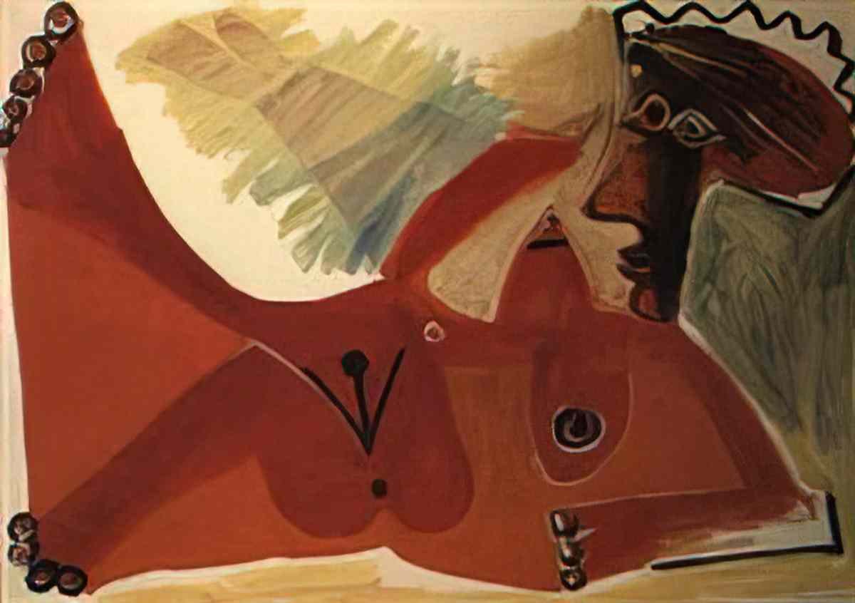 Pablo Picasso nu couche (4) Art A4 Photo Print