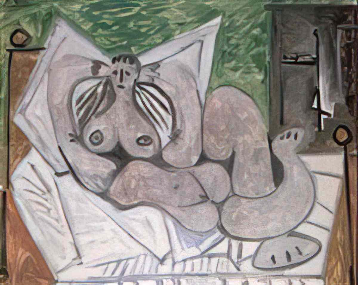 Pablo Picasso nu rose (1) Art A4 Photo Print