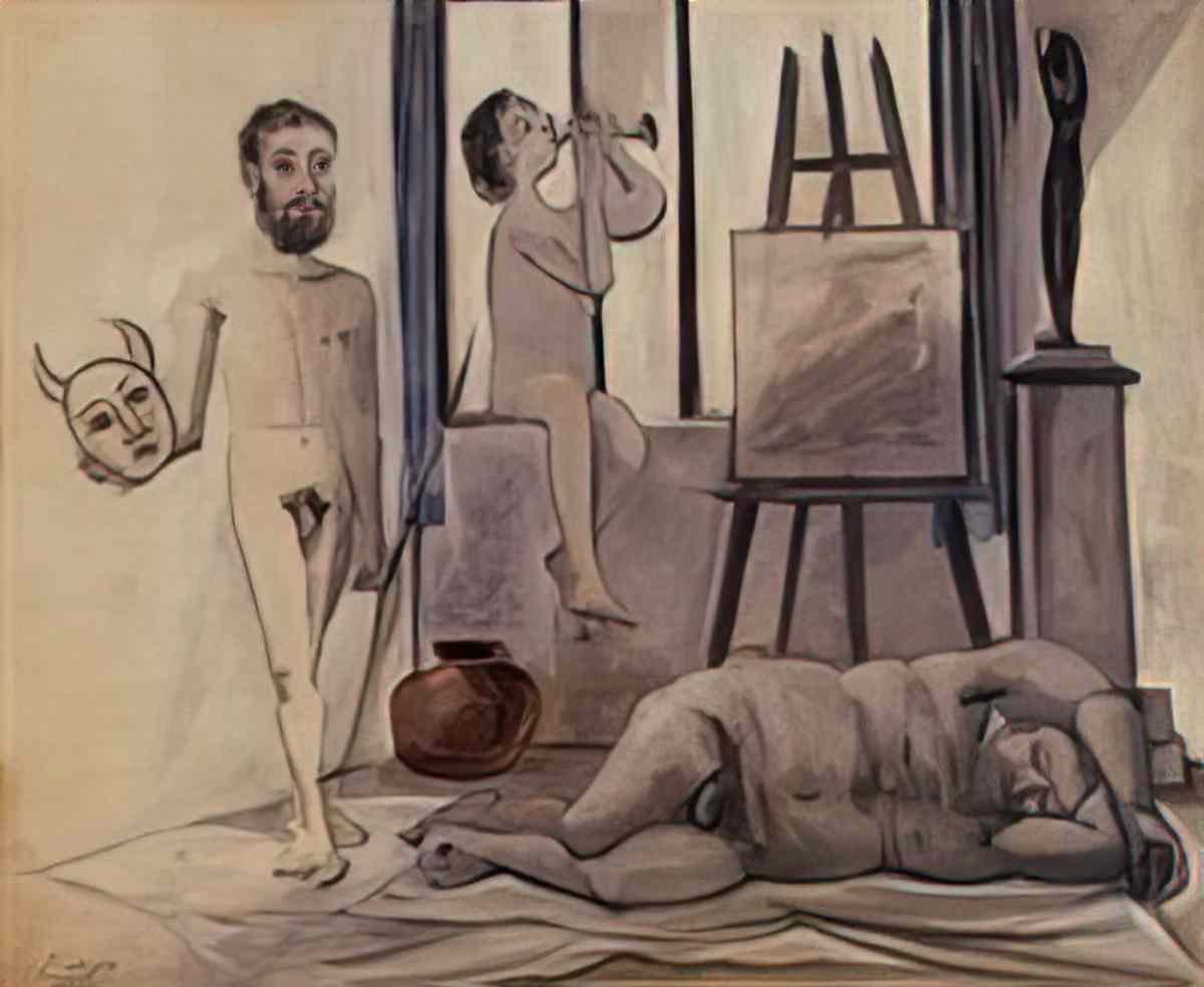 Pablo Picasso nus masculins Art A4 Photo Print