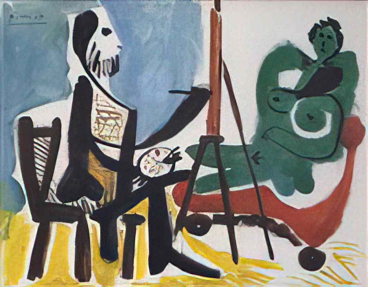 Pablo Picasso peintre et modele iii Art A4 Photo Print
