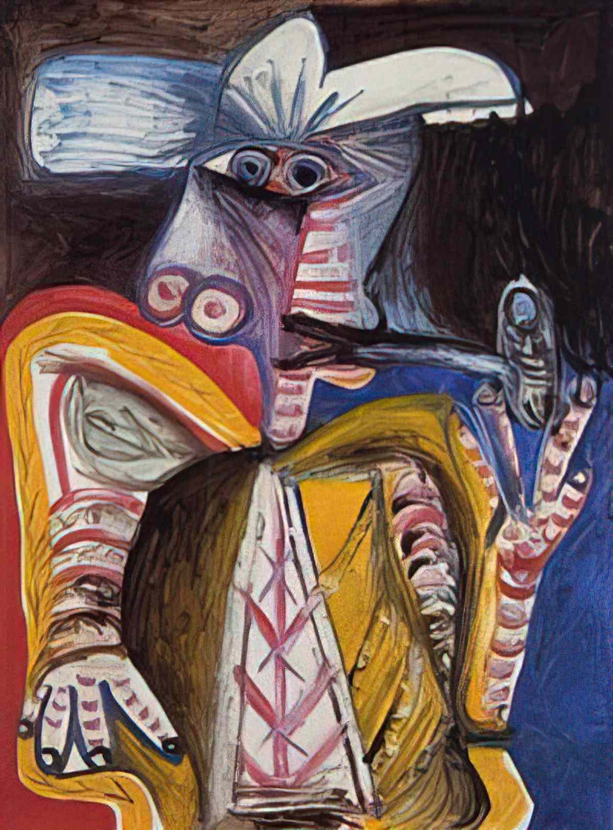 Pablo Picasso personnage a la pipe Art A4 Photo Print