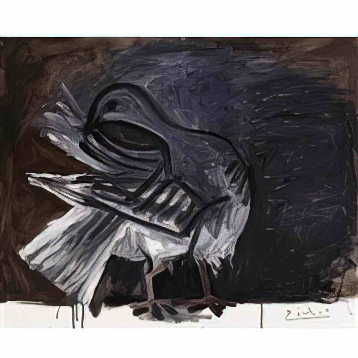 Pablo Picasso pigeon lissant ses plumes Art A4 Photo Print