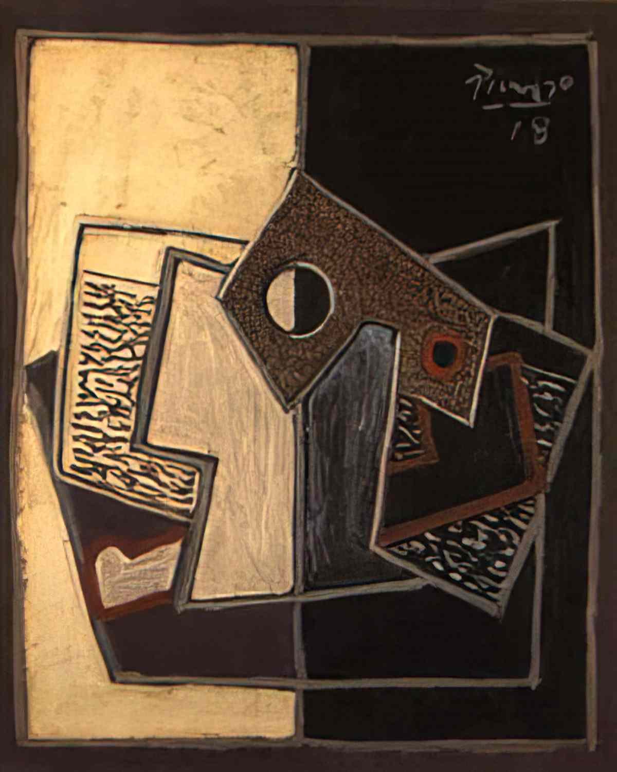 Pablo Picasso pipe et verre Art A4 Photo Print