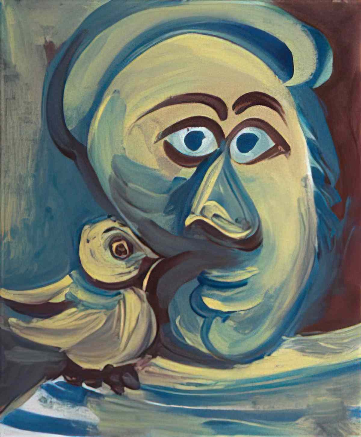 Pablo Picasso tete a loiseau (1) Art A4 Photo Print