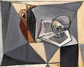 Pablo Picasso tete de mort et livre Art A4 Photo Print