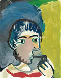 Pablo Picasso tete dhomme a la pipe Art A4 Photo Print