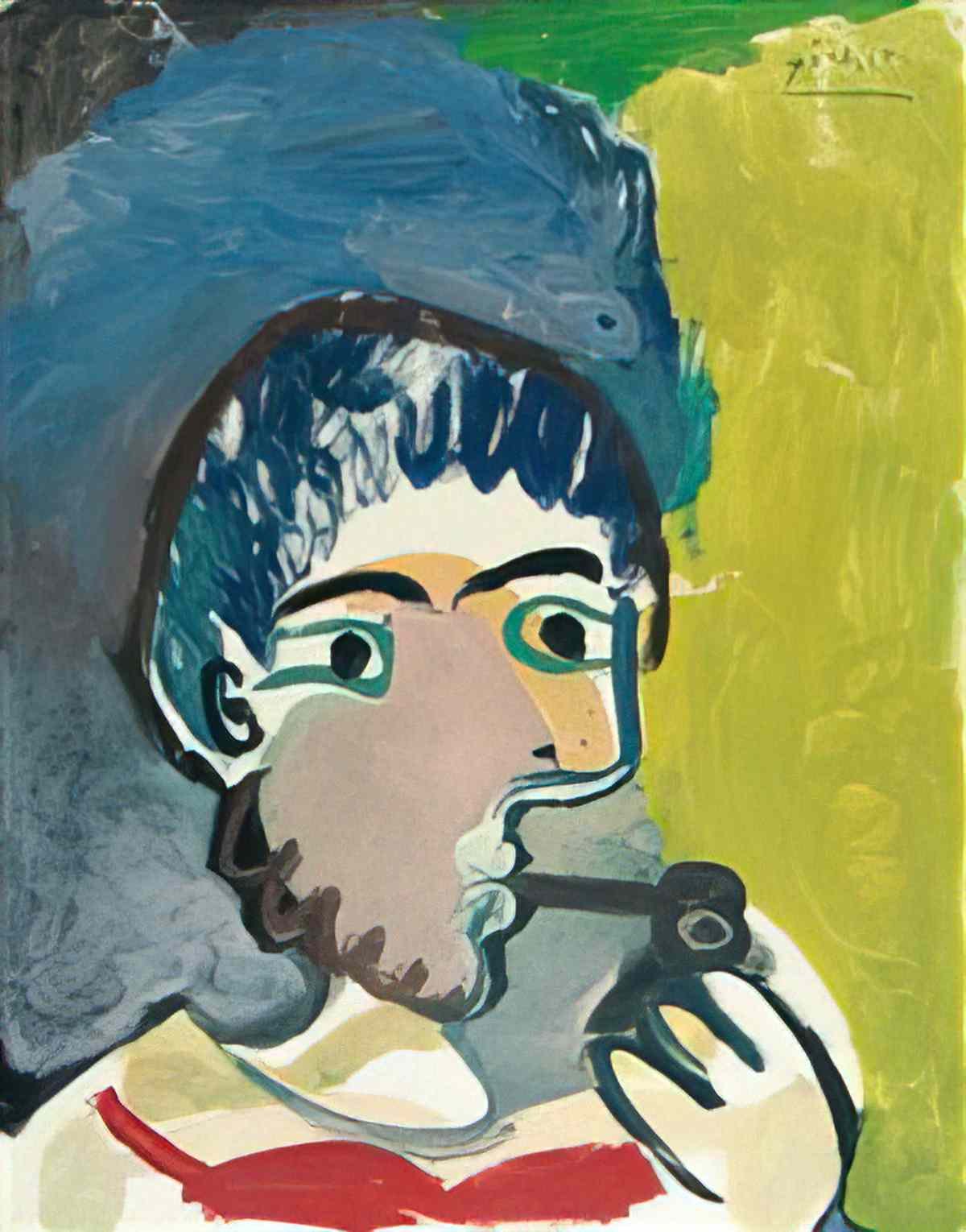 Pablo Picasso tete dhomme a la pipe Art A4 Photo Print