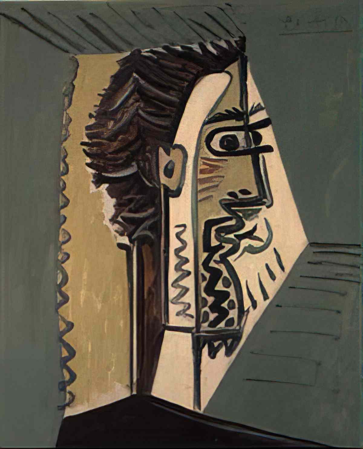 Pablo Picasso tete dhomme de profil (1) Art A4 Photo Print
