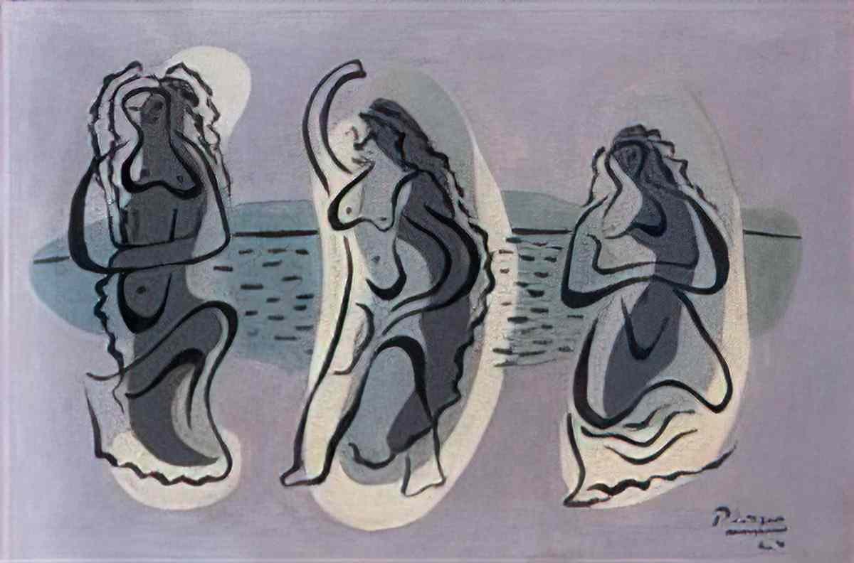 Pablo Picasso trois femmes au bord dune plage Art A4 Photo Print