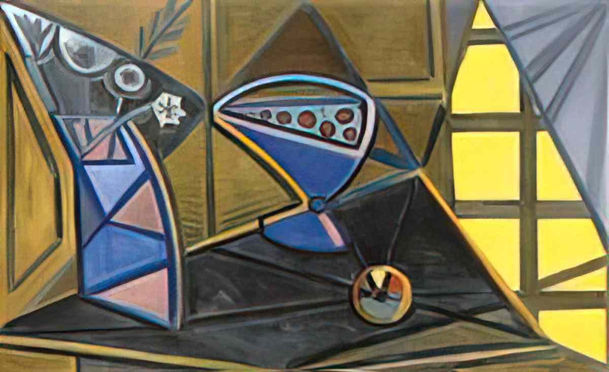 Pablo Picasso vase de fleurs et compotier Art A4 Photo Print