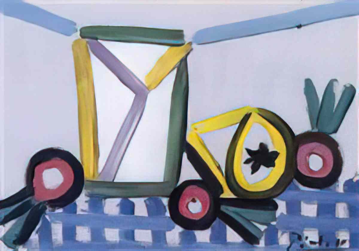 Pablo Picasso verre et radis (4) Art A4 Photo Print