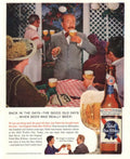 Pabst Picnic Men 1960s Vintage Retro Advert