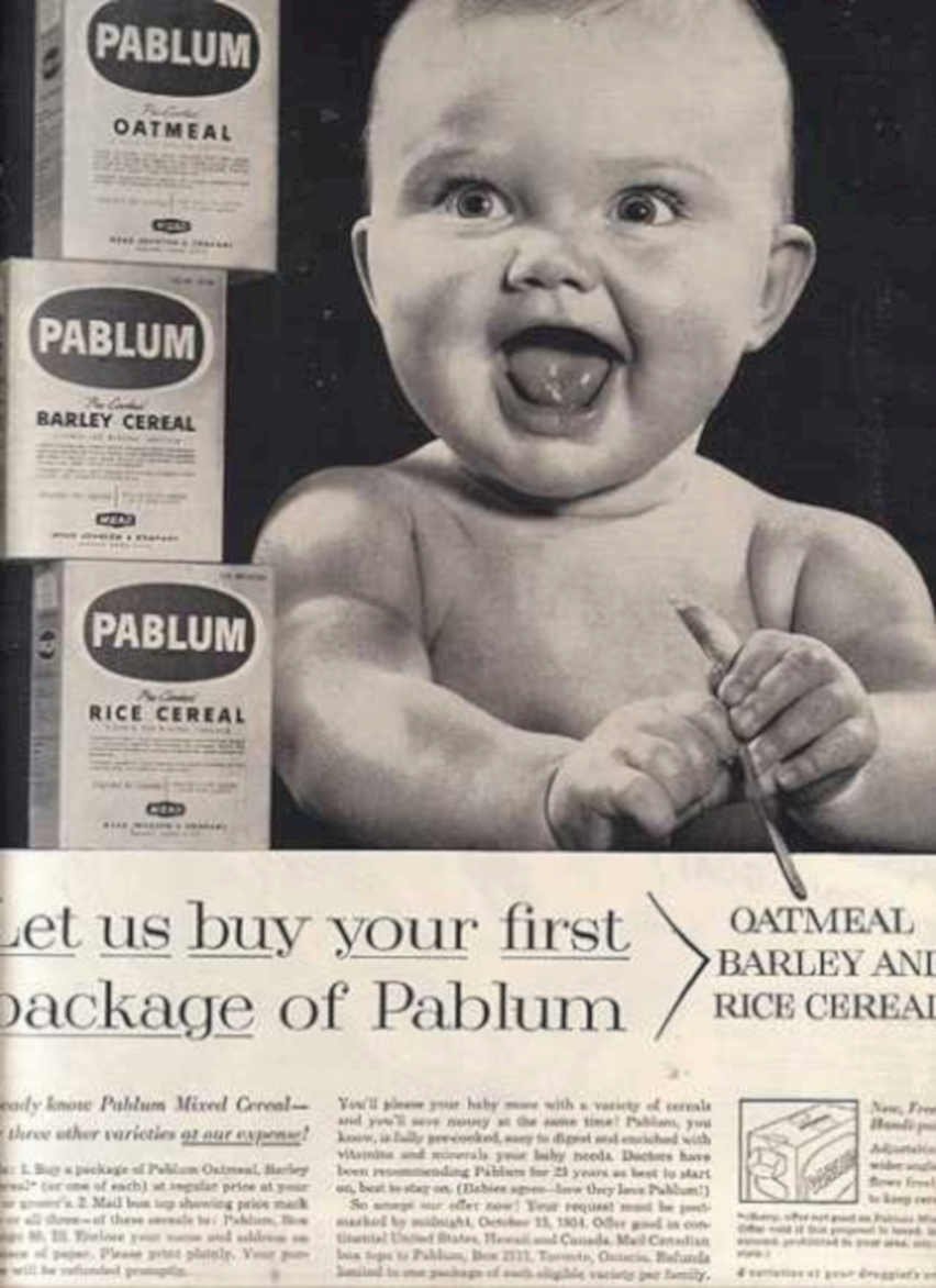 Pabulum Cereal Baby Vintage Retro Advert Ads A4 Photo Print