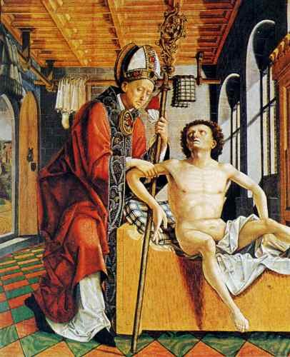 Pacher Michael St Augustine Freeing A Prisoner  A4 Photo Print