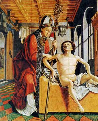 Pacher Michael St Augustine Freeing Prisoner A4 Photo Print