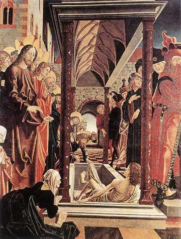 Pacher Michael St Wolfgang Altarpiece Resurrection Of Lazar A4 Photo Print
