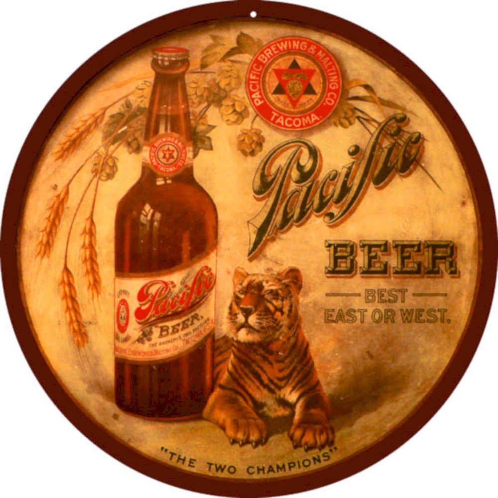 Pacific Beer Tigers Vintage Retro Advert Ads A4 Photo Print