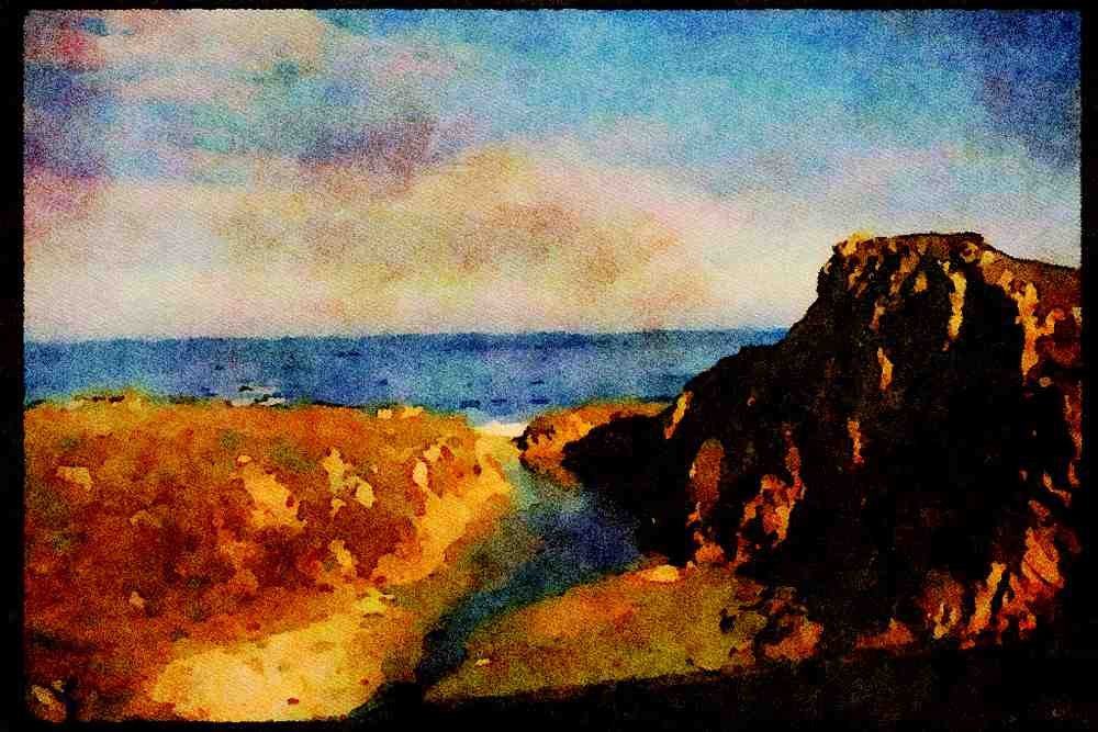Pacific Coastlines 117017 Garapata Creek, CA A4 Limited Edition Watercolour Print