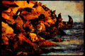 Pacific Coastlines 117020 Sea Lion Haul Out, Monterey, CA A4 Limited Edition Watercolour Print