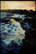 Pacific Coastlines 117024 Shoreline, Pacific Grove, CA A4 Limited Edition Watercolour Print