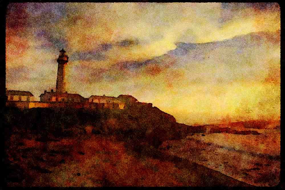 Pacific Coastlines 117026 Pigeon Point Lighthouse, CA A4 Limited Edition Watercolour Print