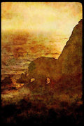 Pacific Coastlines 117048 Eroded Cliff, Mendocino County, CA A4 Limited Edition Watercolour Print
