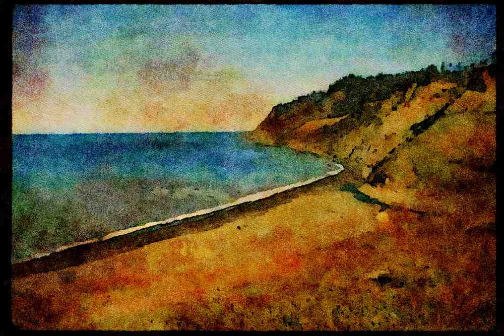 Pacific Coastlines 117049 Usal Creek Beach, Mendocino County, CA A4 Limited Edition Watercolour Print