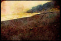 Pacific Coastlines 117061 Black Sand Beach, Cliffs, King Range, CA A4 Limited Edition Watercolour Print