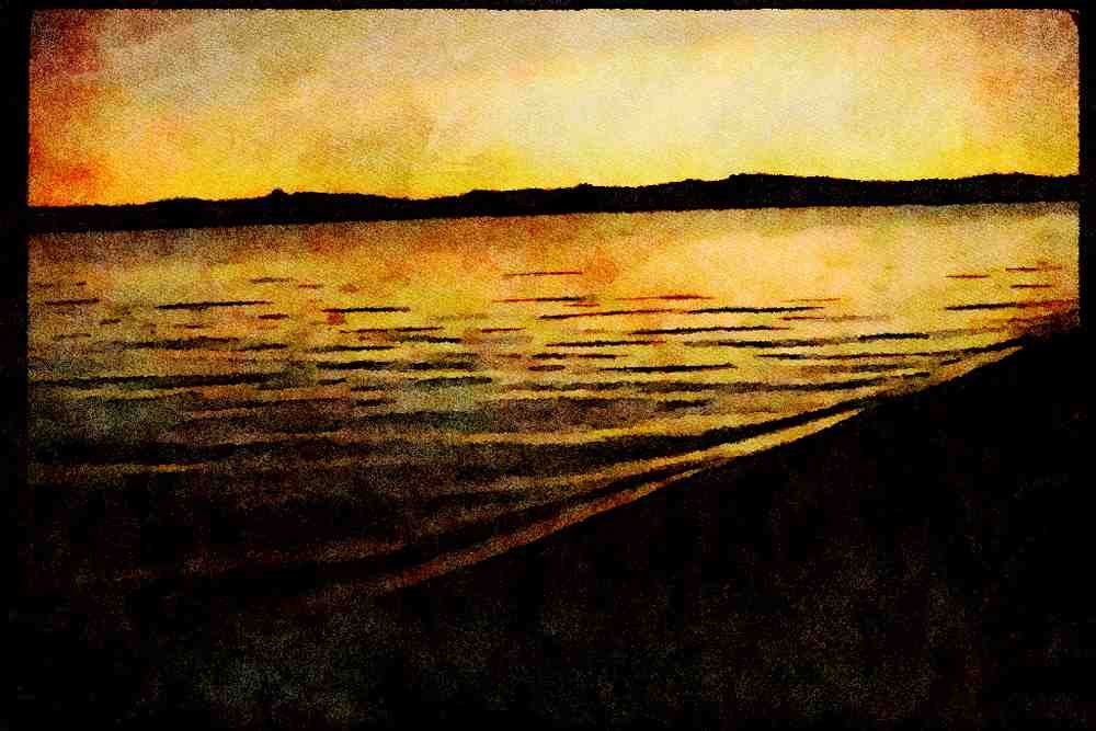 Pacific Coastlines 117082 Pre dawn, Pyramid Lake, Nevada A4 Limited Edition Watercolour Print