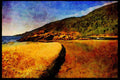 Pacific Coastlines 117084 Mountain & Islands, Fiordo Campu, Chile A4 Limited Edition Watercolour Print