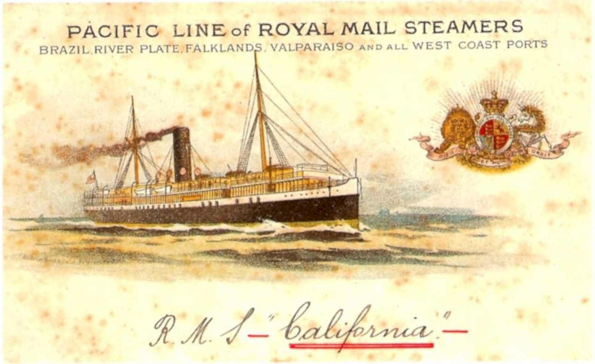 Pacific Line Ship Vintage Retro Advert Poster A4 Photo Print