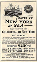 Pacific Mail Ship 2 Vintage Retro Advert Ads A4 Photo Print