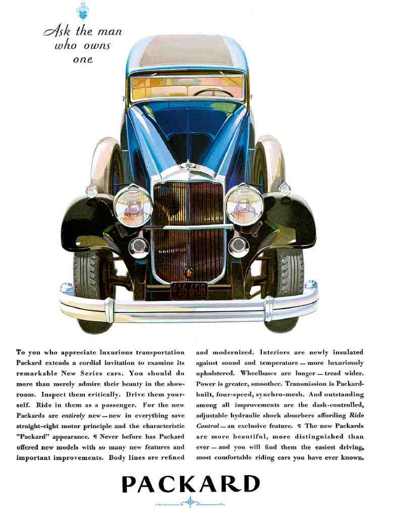Packard Vintage A4 Photo Print