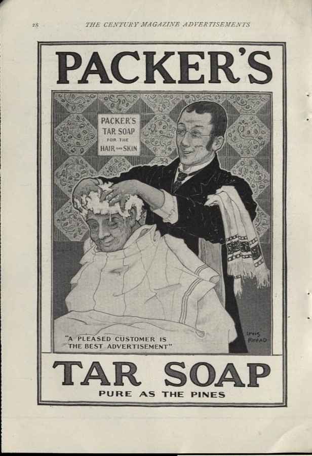 Packers Tar Soap 1900s barber advert A4 Photo Print