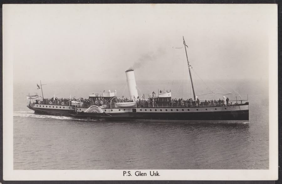 Paddle Steamer Glen Usk Vintage A4 Photo Print
