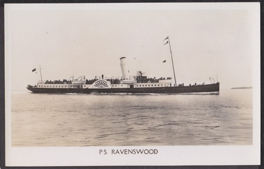 Paddle Steamer Ravenswood At Sea Vintage A4 Photo Print