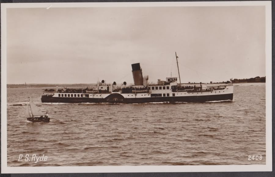 Paddle Steamer Ryde At Sea Vintage A4 Photo Print
