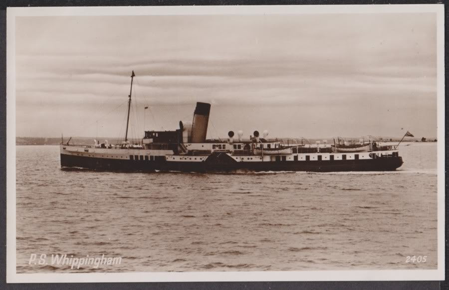 Paddle Steamer Whippingham At Sea Vintage A4 Photo Print