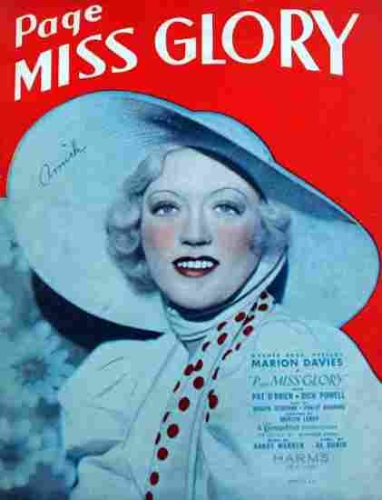 Page Miss Glory 01  film star poster A4 Photo Print