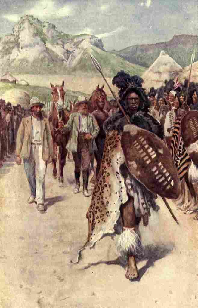 Paget Walter 1910 Moffat & the Zulus A4 Photo Print